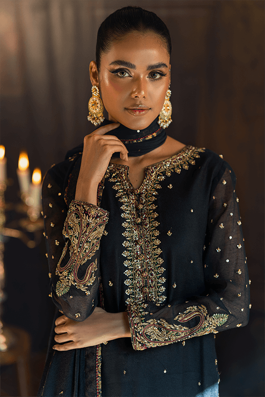 Qarmazi By Zaaviay Stitched Alya (Three Piece)