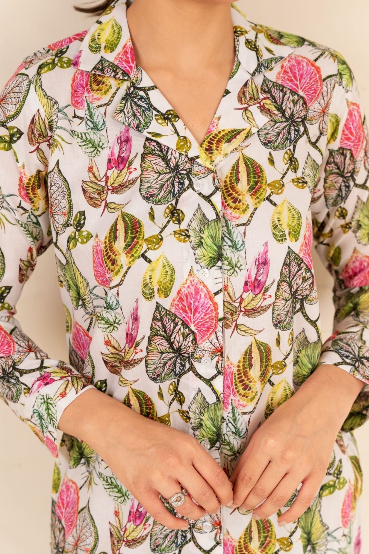 Print Play By Ahlam Stitched 2 Piece Multi Floral Co-Ord Set With Short Shirt