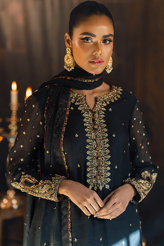 Qarmazi By Zaaviay Stitched Alya (Three Piece)