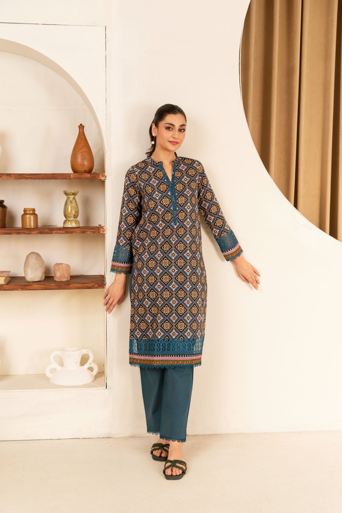 Print Play By Ahlam Stitched 2 Piece Ahika Kurta Set