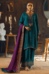 Qarmazi By Zaaviay Stitched Nahal (Three Piece)
