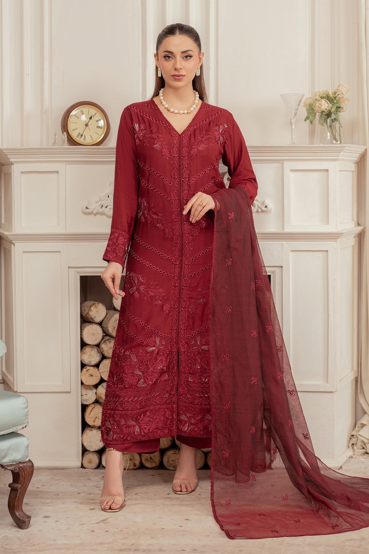 Elegance by Panache Apparel Stitched Festive Collection-Royal