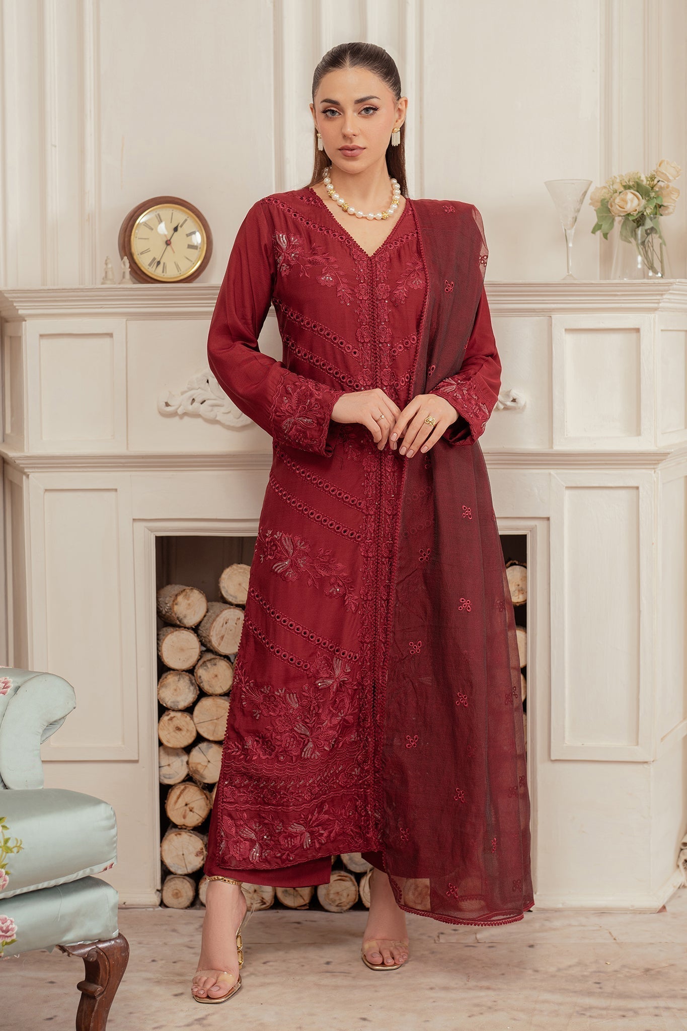 Elegance by Panache Apparel Stitched Festive Collection-Royal
