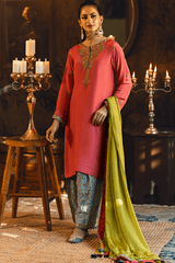 Qarmazi By Zaaviay Stitched Paniz (Three Piece)