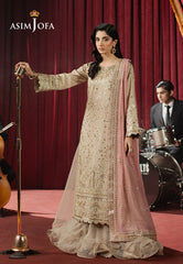 Asim Jofa Premium Festive Ajpf-24 Embroidered Spun Raw Silk 3 Pcs