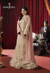Asim Jofa Premium Festive Ajpf-24 Embroidered Spun Raw Silk 3 Pcs