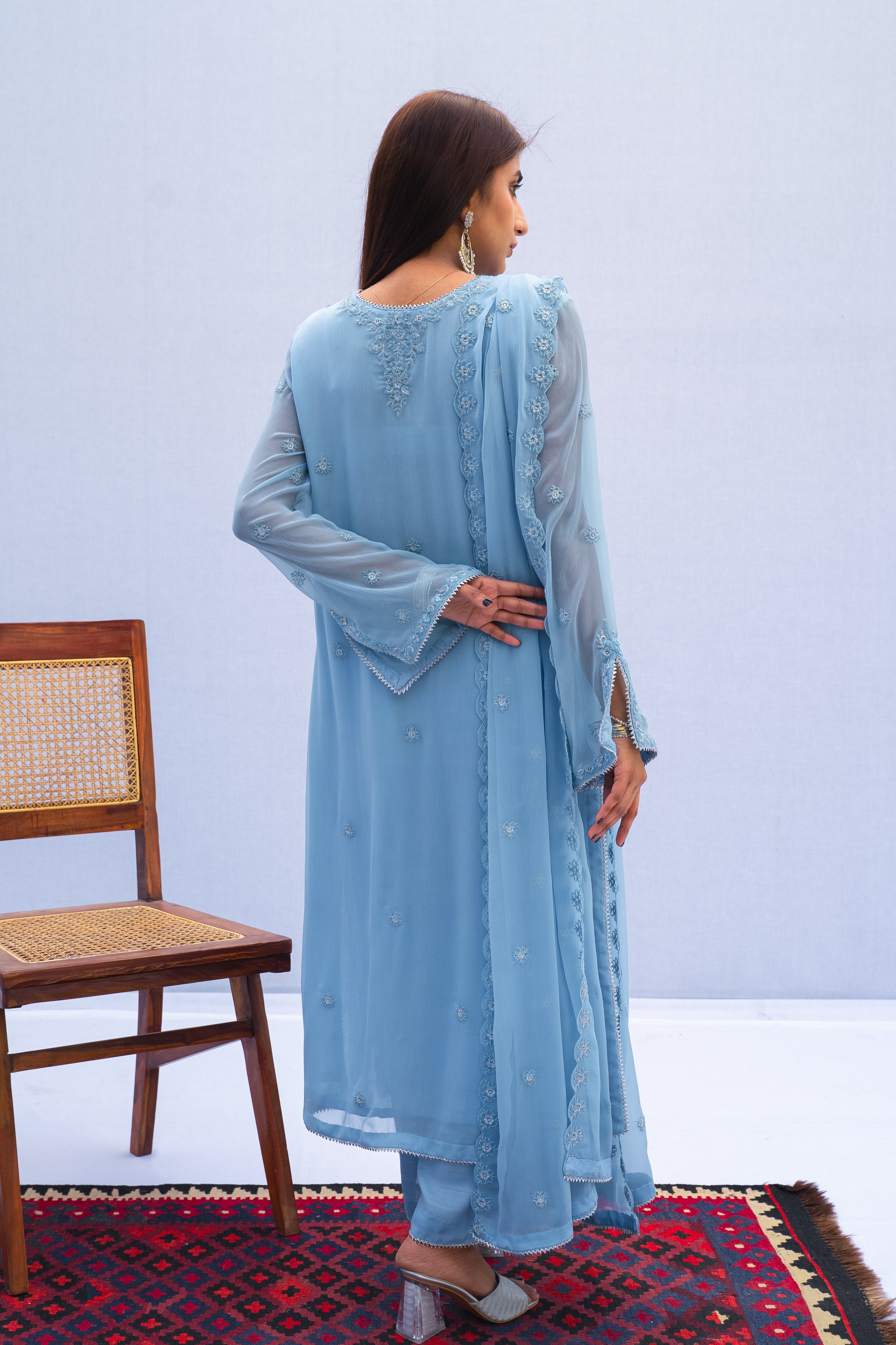 Najia Zia Stitched 3 Piece Formals Collection'2025-Azure