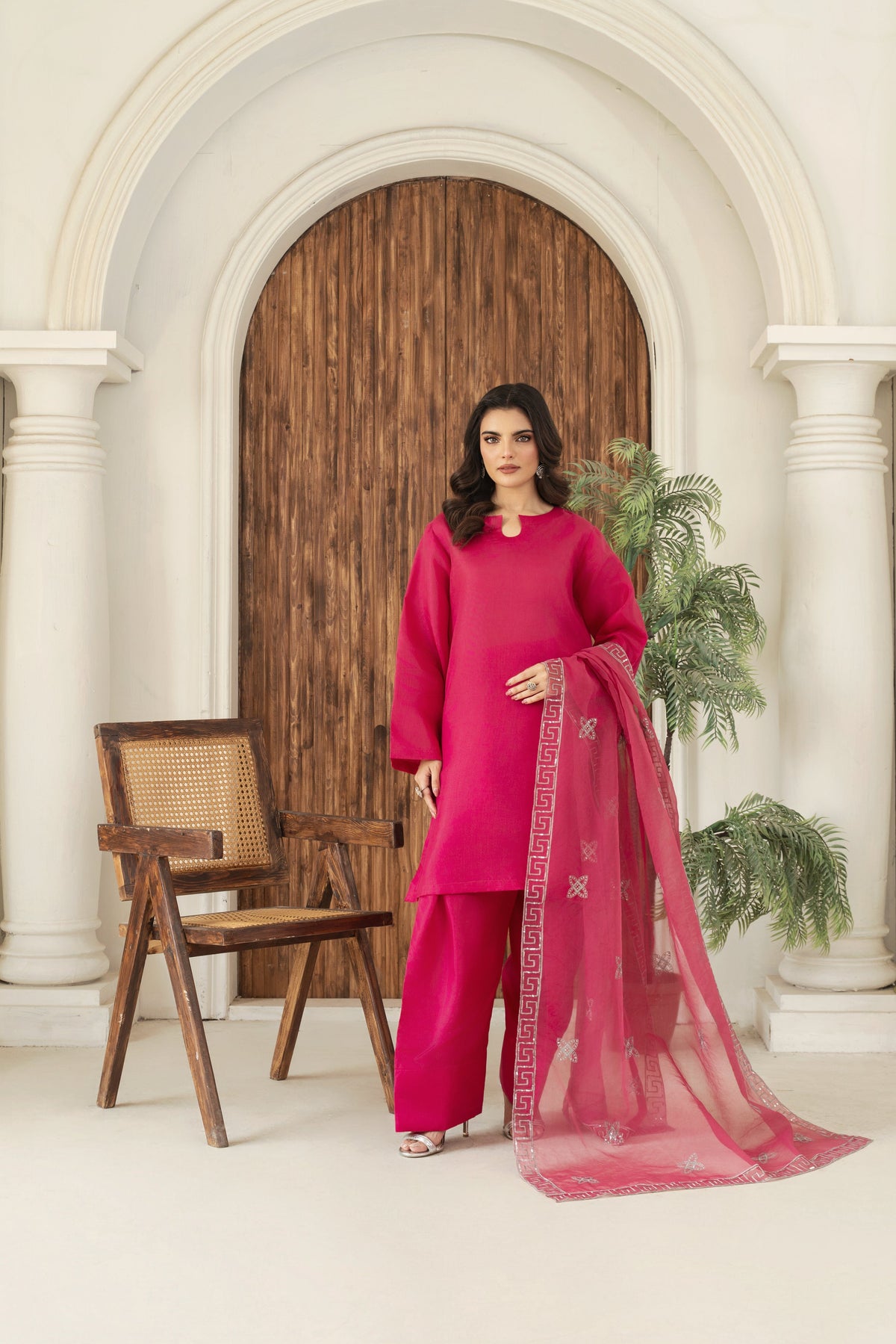 Zoya Zafar Stitched 3 Piece Silk Collection'2025-Farshi Shalwar 12