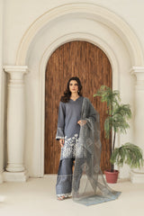 Zoya Zafar Stitched 3 Piece Silk Collection'2025-Farshi Shalwar 11