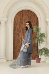Zoya Zafar Stitched 3 Piece Silk Collection'2025-Farshi Shalwar 11