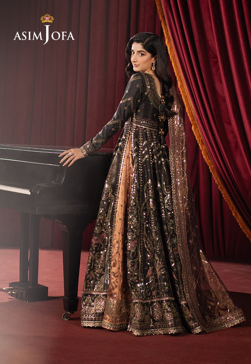 Asim Jofa Premium Festive Ajpf-38 Embroidered Shimmer Silk 3 Pcs