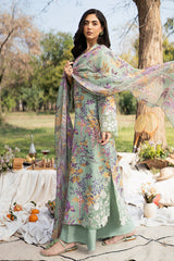 Fresco By Sheenora Stitched 3 Piece Lawn Edit Collection'2025-Flourish Green