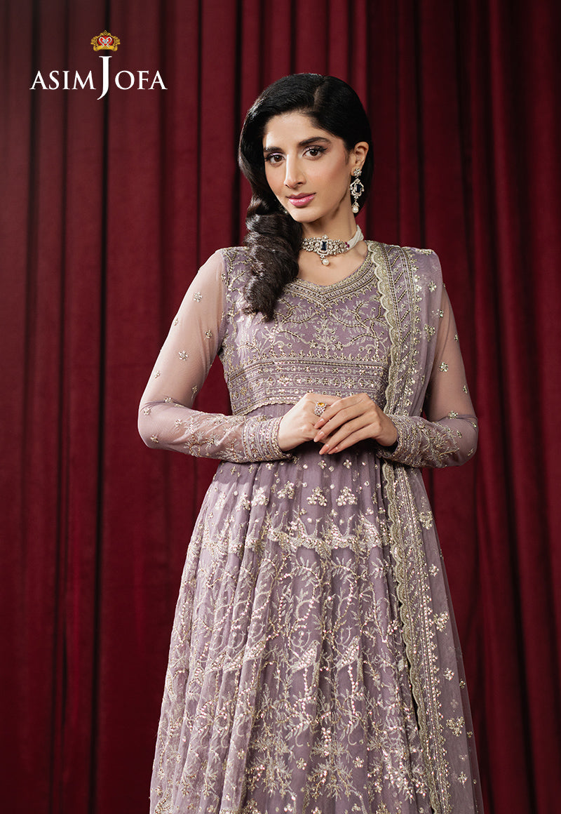 Asim Jofa Premium Festive Ajpf-34 Embroidered Net 3 Pcs