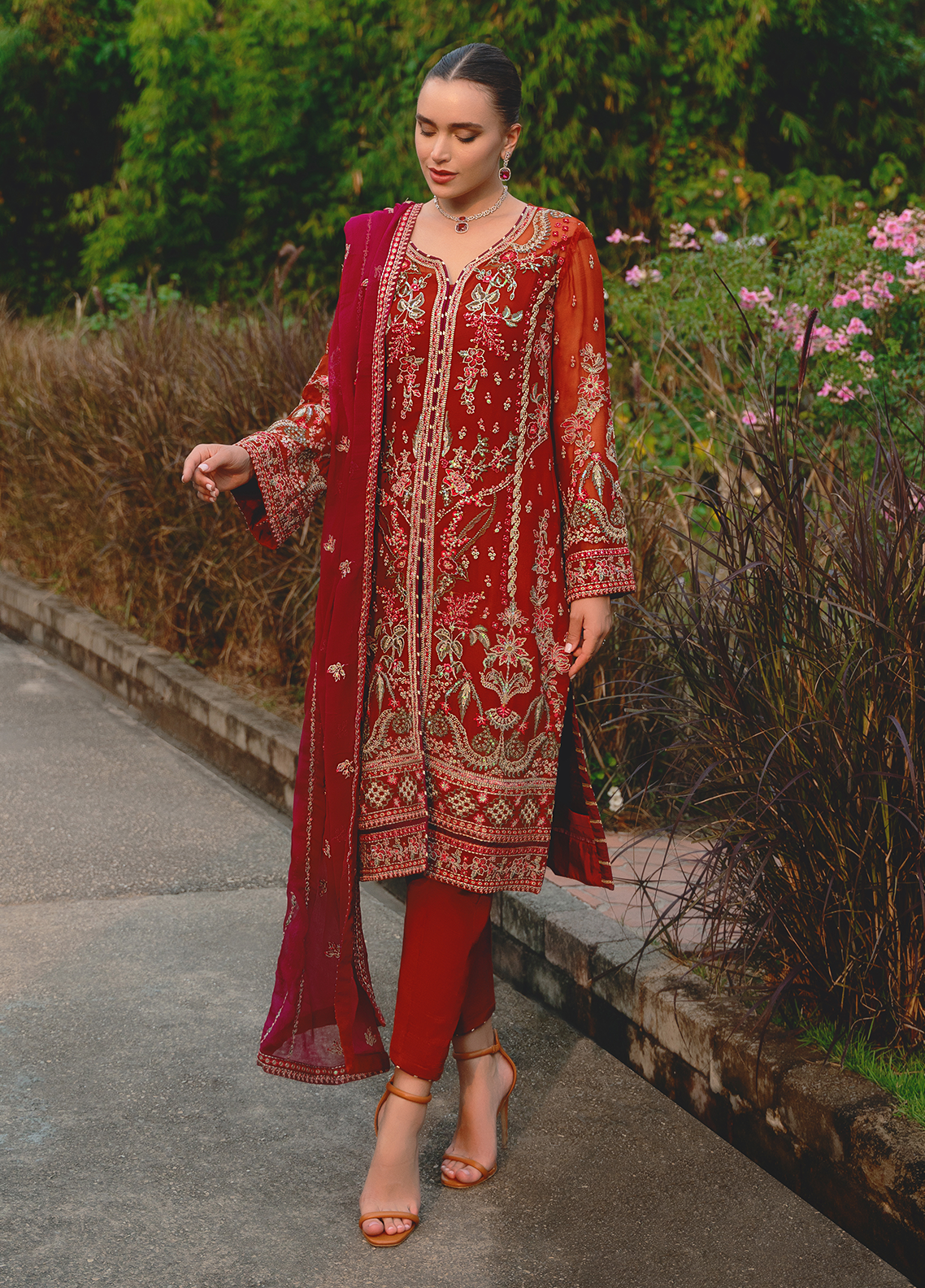 Gulaal Stitched 3 Piece Luxury Emb Pret Collection'2025-Athena (GL-EP-2024-22)