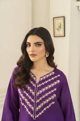 Zoya Zafar Stitched 3 Piece Silk Collection'2025-Farshi Shalwar 01