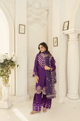 Zoya Zafar Stitched 3 Piece Silk Collection'2025-Farshi Shalwar 01