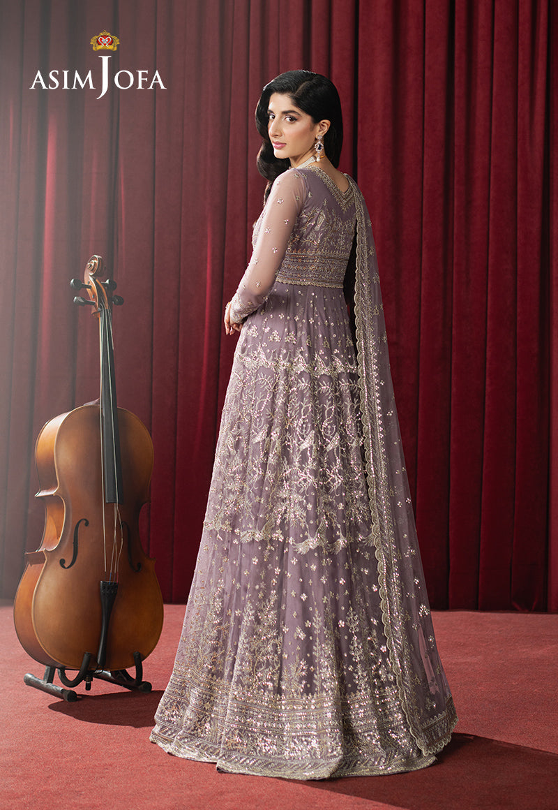 Asim Jofa Premium Festive Ajpf-34 Embroidered Net 3 Pcs