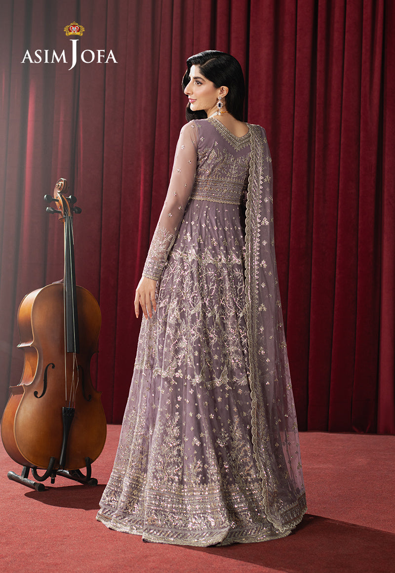 Asim Jofa Premium Festive Ajpf-34 Embroidered Net 3 Pcs