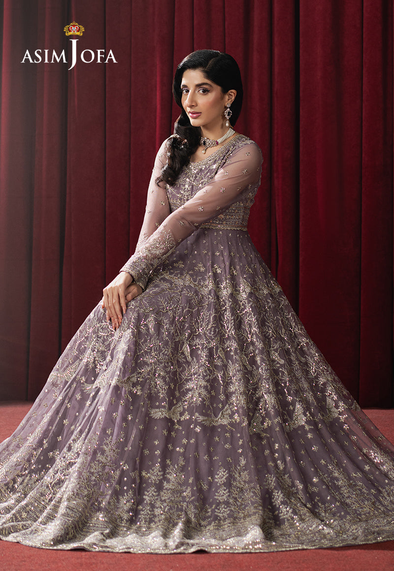 Asim Jofa Premium Festive Ajpf-34 Embroidered Net 3 Pcs