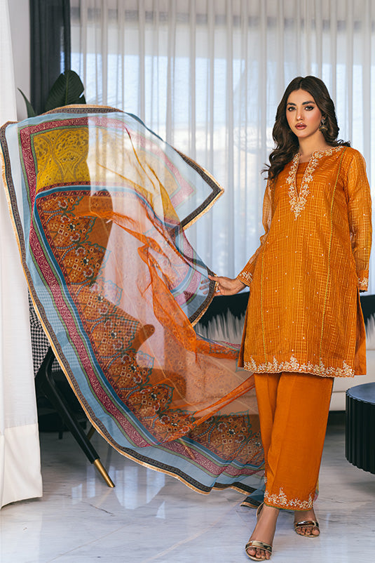 Zaaviay Stitched Eid Edit Collection Sarina (Three Piece)