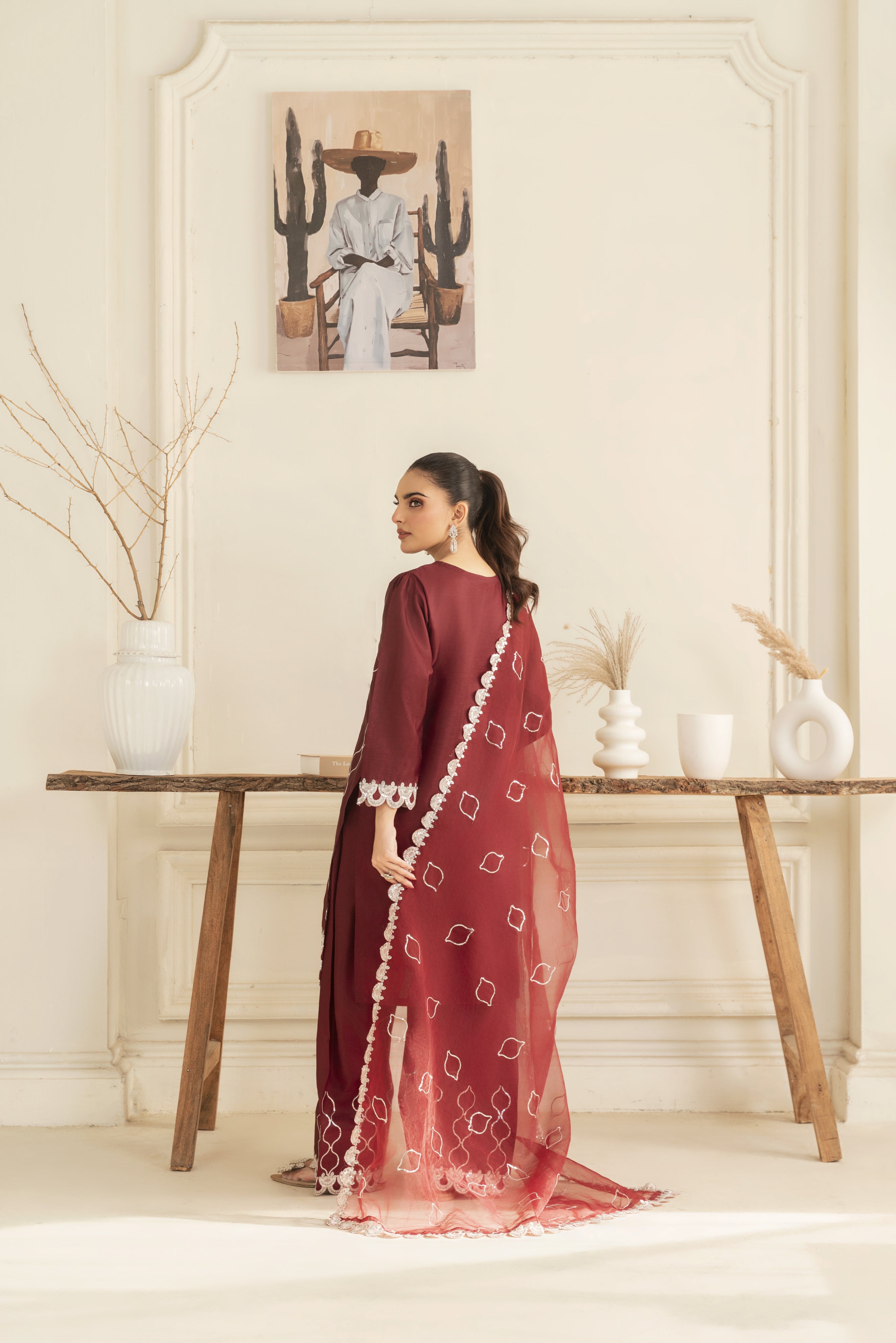 Zoya Zafar Stitched 3 Piece Silk Collection'2025-Farshi Shalwar 04