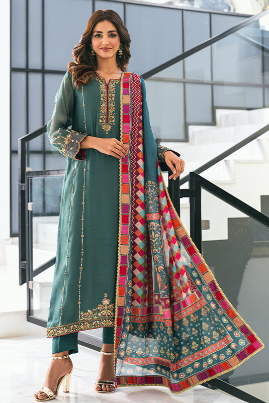 Zaaviay Stitched Eid Edit Collection Shahnaz (Three Piece)
