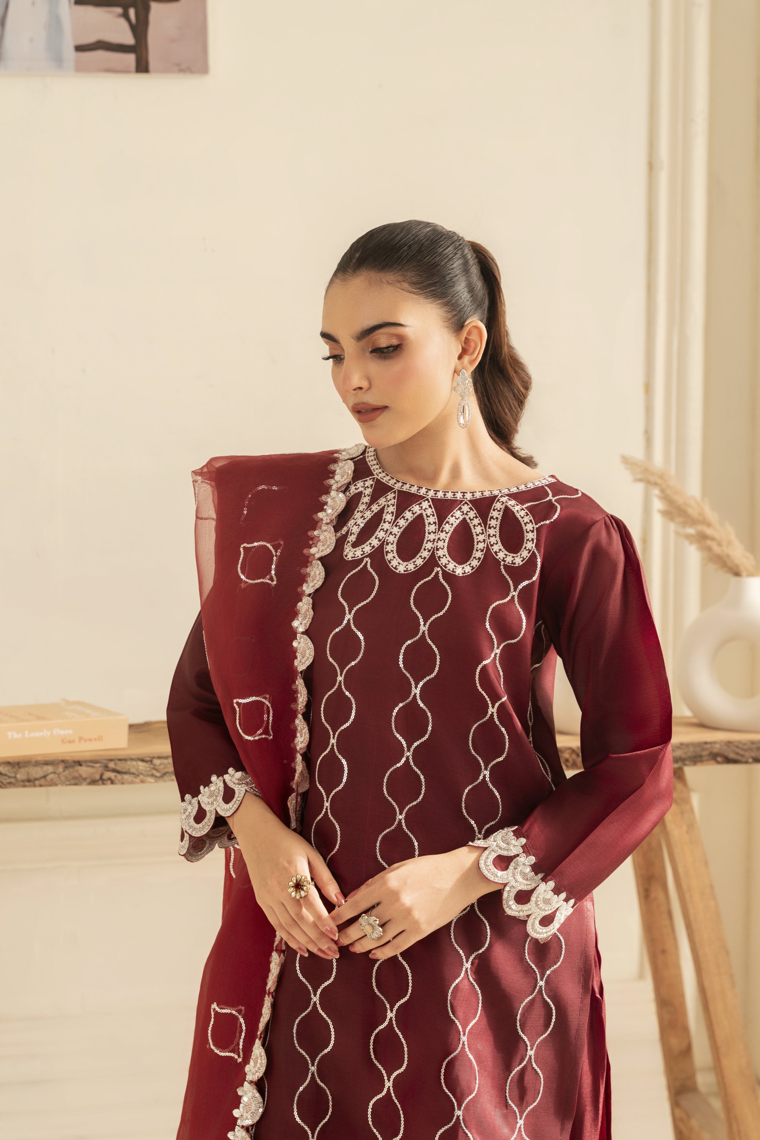 Zoya Zafar Stitched 3 Piece Silk Collection'2025-Farshi Shalwar 04