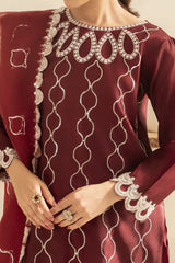 Zoya Zafar Stitched 3 Piece Silk Collection'2025-Farshi Shalwar 04