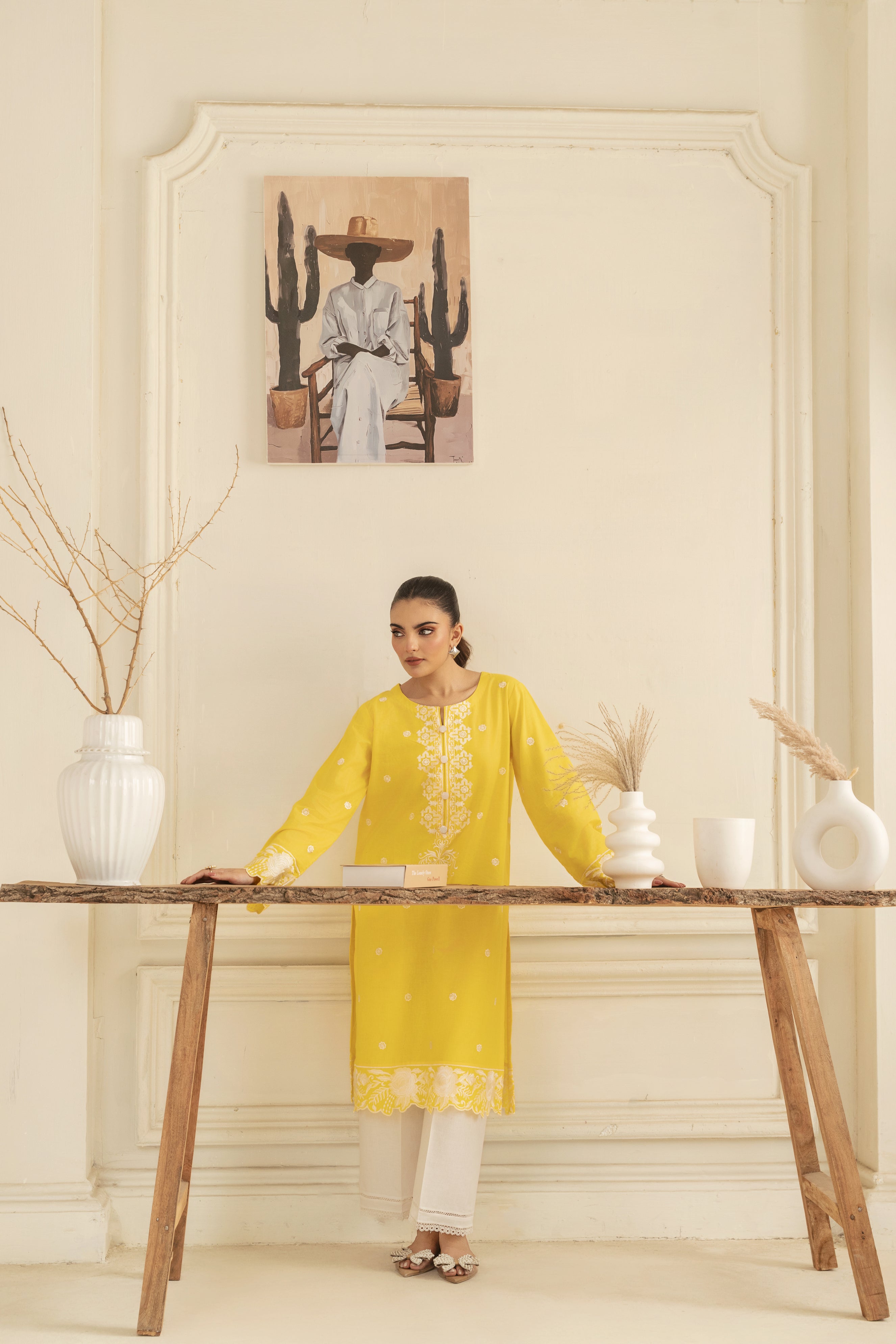 Zoya Zafar Stitched 2 Piece Cotton Collection'2025-Yellow