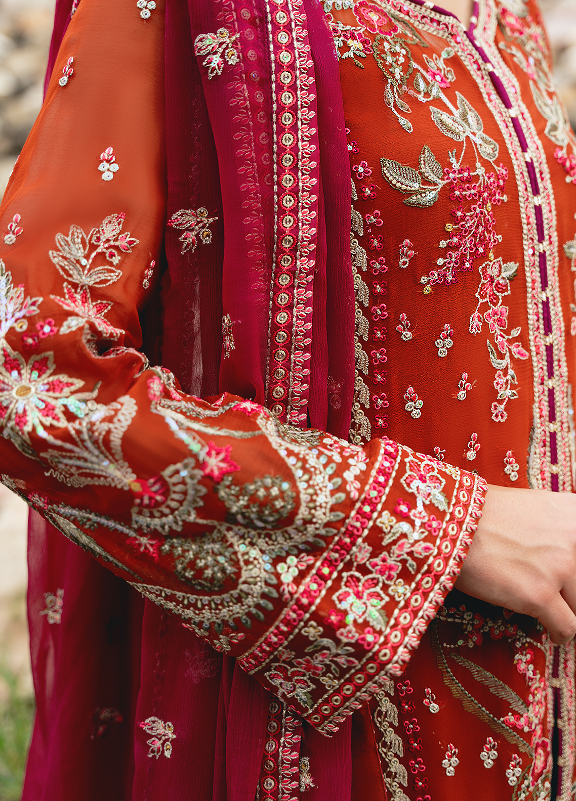Gulaal Stitched 3 Piece Luxury Emb Pret Collection'2025-Athena (GL-EP-2024-22)