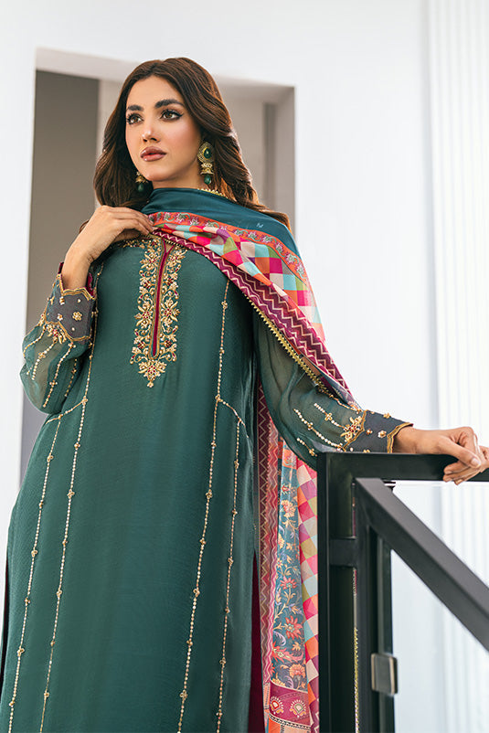 Zaaviay Stitched Eid Edit Collection Shahnaz (Three Piece)
