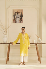 Zoya Zafar Stitched 2 Piece Cotton Collection'2025-Yellow