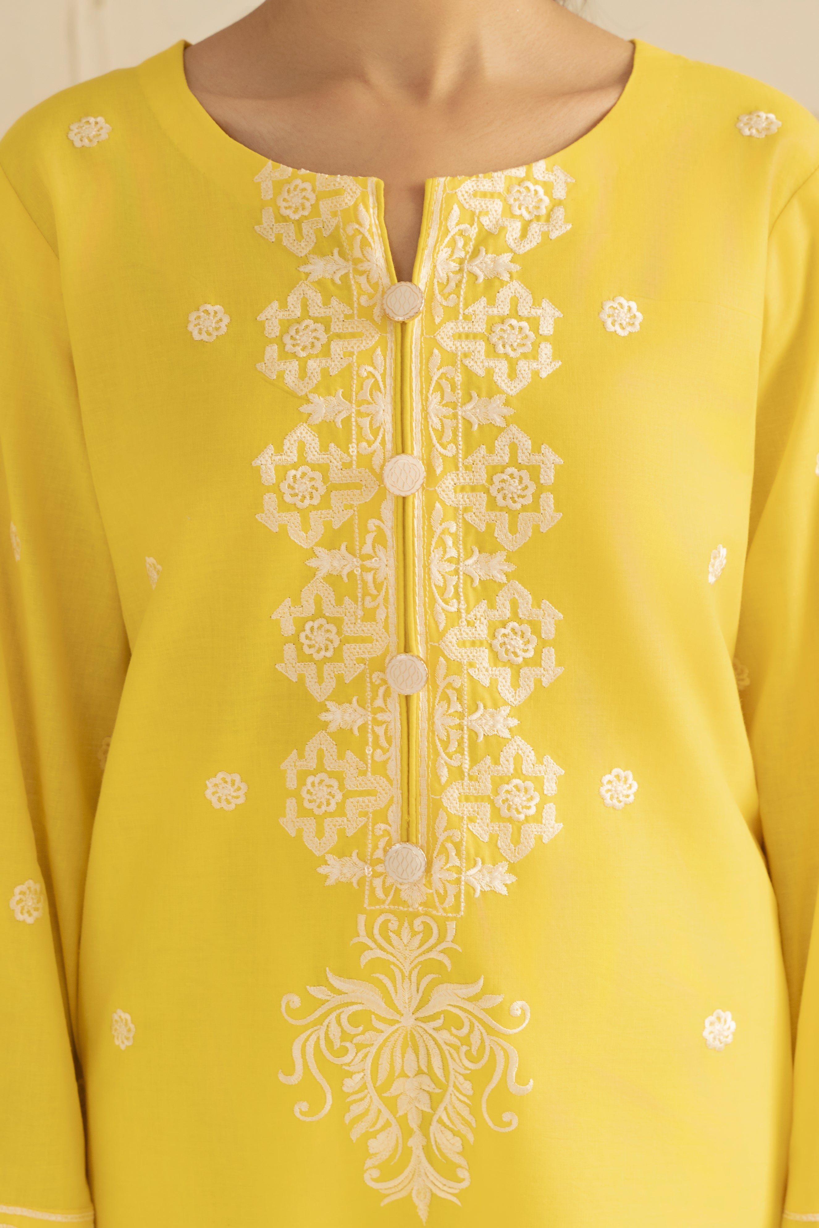 Zoya Zafar Stitched 2 Piece Cotton Collection'2025-Yellow