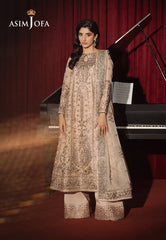 Asim Jofa Premium Festive Ajpf-33 Embroidered Zari Net Ayudhia 3 Pcs