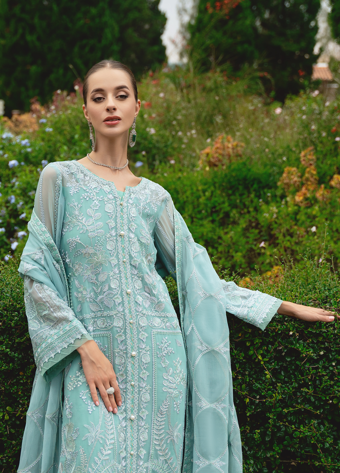 Gulaal Stitched 3 Piece Luxury Emb Pret Collection'2025-Nissa (GL-EP-2024-23)