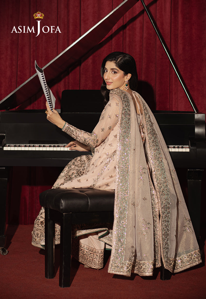Asim Jofa Premium Festive Ajpf-33 Embroidered Zari Net Ayudhia 3 Pcs