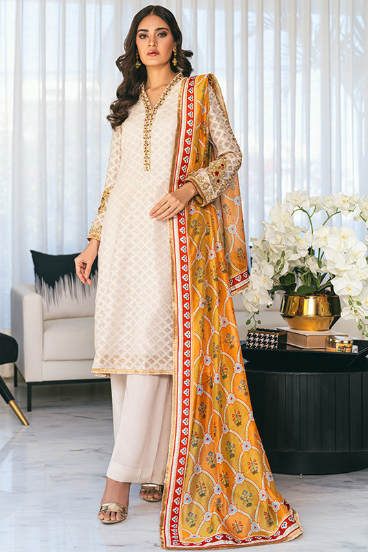 Zaaviay Stitched Eid Edit Collection Dia (Three Piece)
