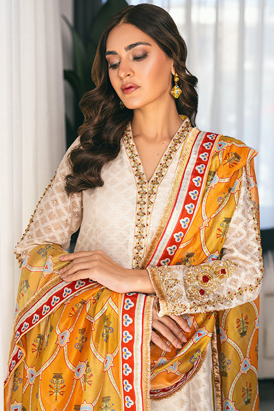 Zaaviay Stitched Eid Edit Collection Dia (Three Piece)