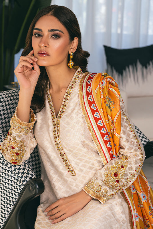Zaaviay Stitched Eid Edit Collection Dia (Three Piece)