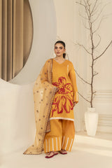 Zoya Zafar Stitched 3 Piece Silk Collection'2025-Farshi shalwar 05