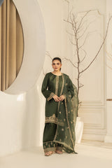 Zoya Zafar Stitched 3 Piece Silk Collection'2025-Farshi Shalwar 09