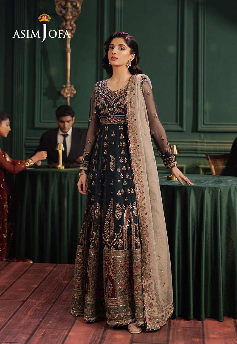 Asim Jofa Premium Festive Ajpf-39 Embroidered Chiffon 2 Pcs