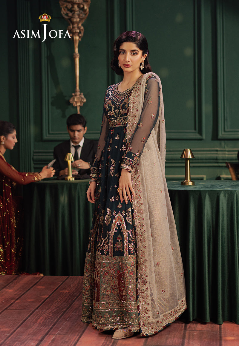 Asim Jofa Premium Festive Ajpf-39 Embroidered Chiffon 2 Pcs