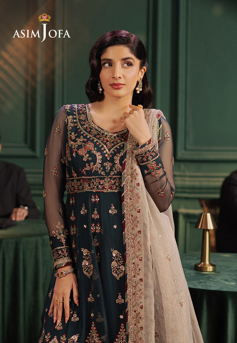 Asim Jofa Premium Festive Ajpf-39 Embroidered Chiffon 2 Pcs