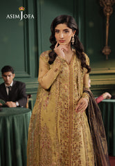 Asim Jofa Premium Festive Ajpf-26 Embroidered Zari Net 3 Pcs