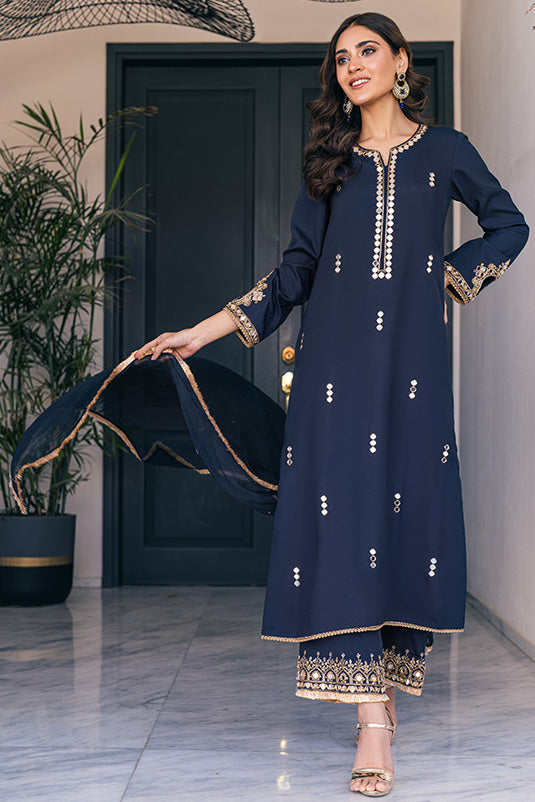 Zaaviay Stitched Eid Edit Collection Farheen (Three Piece)