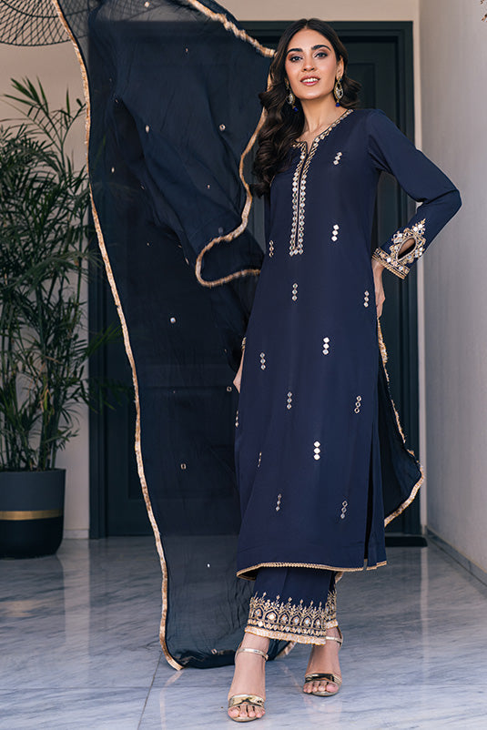 Zaaviay Stitched Eid Edit Collection Farheen (Three Piece)