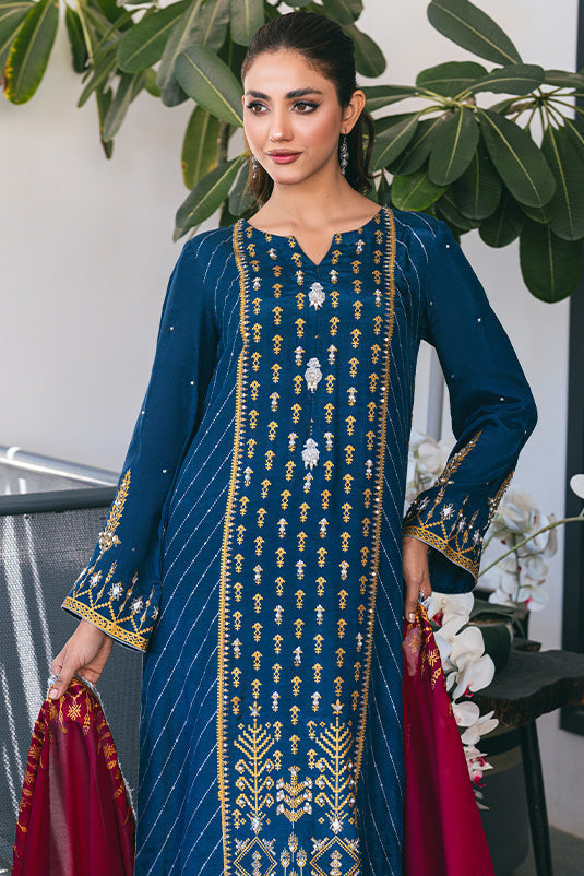 Zaaviay Stitched Eid Edit Collection Samara (Three Piece)