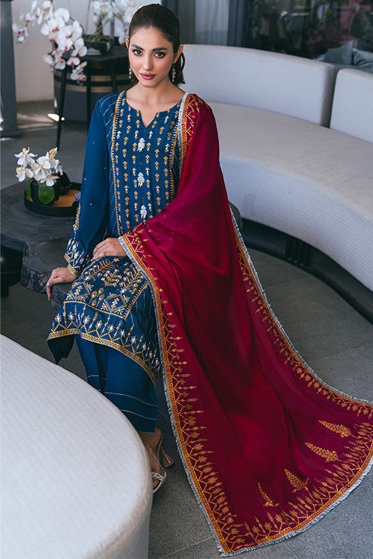 Zaaviay Stitched Eid Edit Collection Samara (Three Piece)