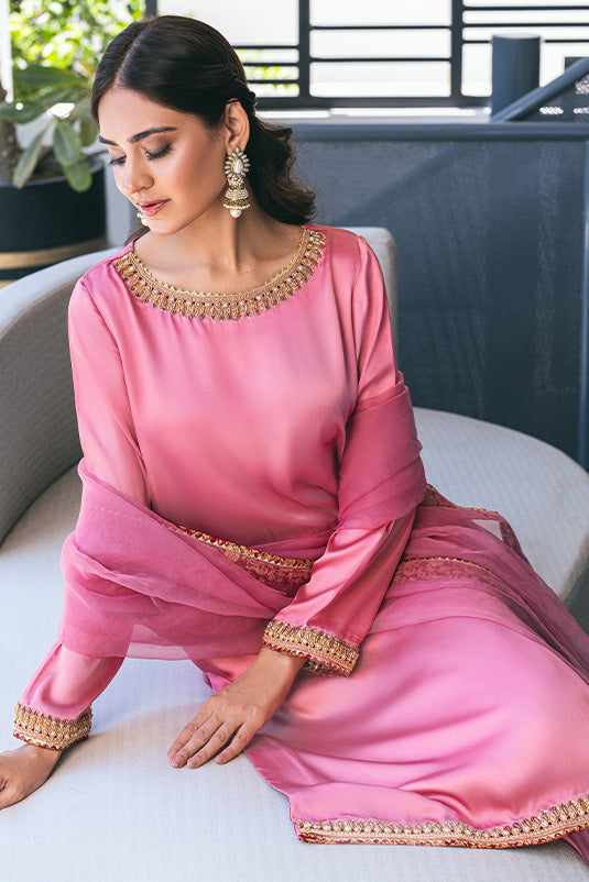 Zaaviay Stitched Eid Edit Collection Lujain (Three Piece)